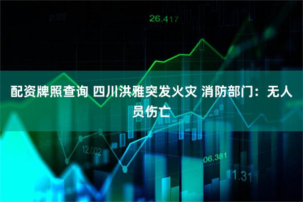 配资牌照查询 四川洪雅突发火灾 消防部门：无人员伤亡